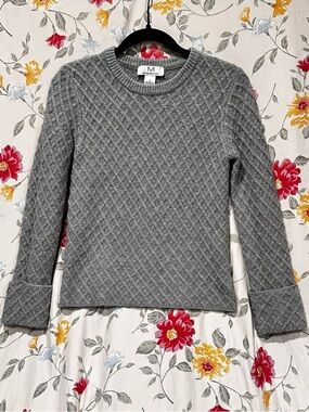 MAGASCHONI WOMENS DIAMOND KNIT CUFFED SWEATER SIZE SMALL